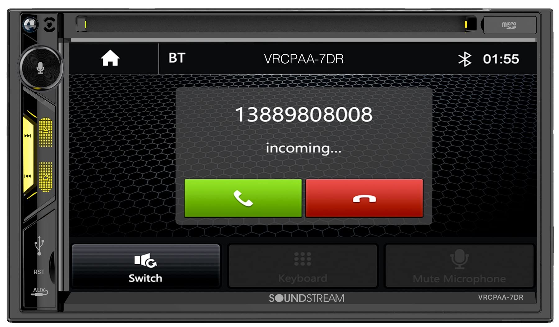 Soundstream Vrcpaa 7Dr Double Din Car Stereo   7� Touchscreen Display, Apple Carplay & Android Auto Headunit, Bluetooth Multimedia Car Stereo, Am/Fm Radio Receiver, Usb, Sd, Cd/Dvd Player